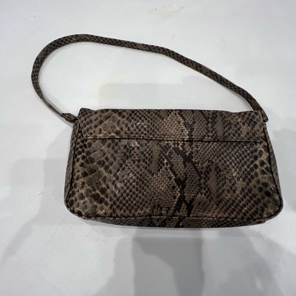 SNAKE PRINT SHOULDER BAG